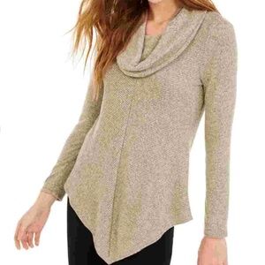 NWT Iz Byer by&by Cozy Mauve Textured Asymmetrical Hem Top, size M